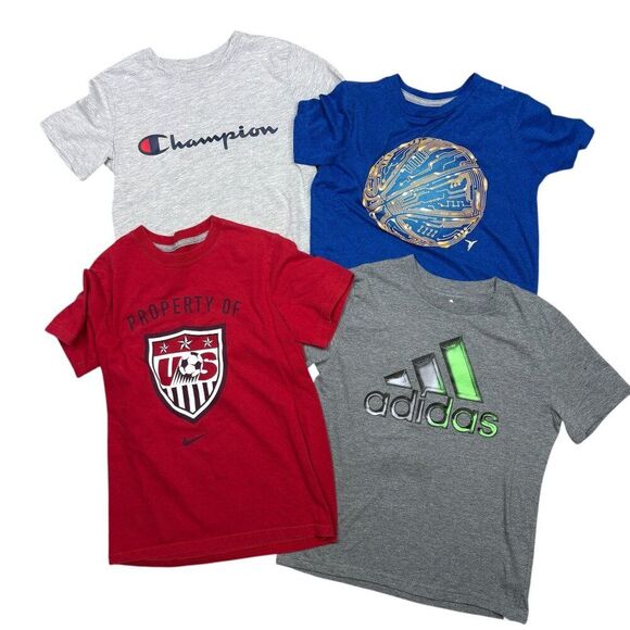 Bundle of Boys T-shirts Size 8 Small/ Medium - Picture 1 of 8